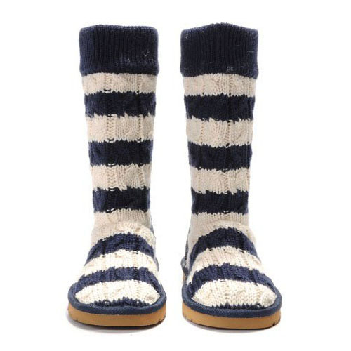 Outlet UGG Classic Alto Stripe Cable Knit Stivali 5822 Blu Bianco Italia �C 272 Outlet UGG Classic Alto Stripe Cable Knit Stivali 5822 Blu Bianco Italia �C 272